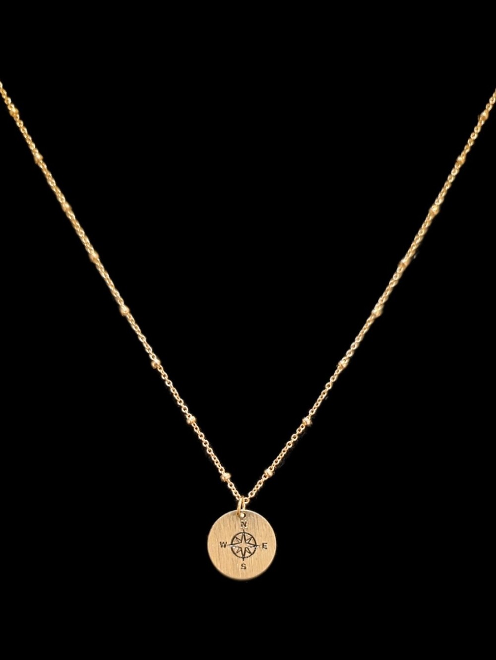 Compass Disc Necklace